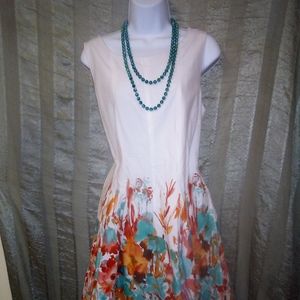 Beautiful summer dress with fun green pearls